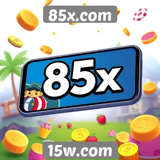 Experiência mobile no site de jogos 85x.com